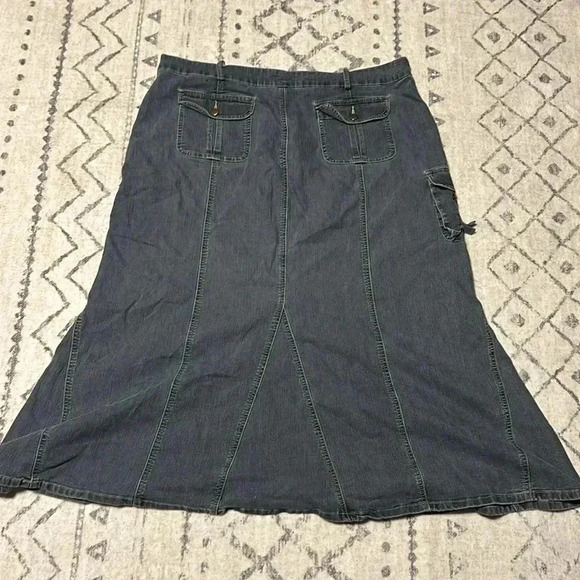 LA Blues Maxi Jean Skirt Long No Split Size 22W Great Condition side Pocket - Picture 4 of 8
